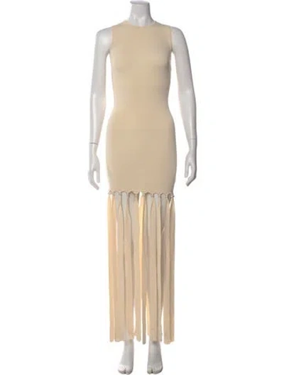 Pre-owned Simon Miller Crew Neck Long Dress In Neutral