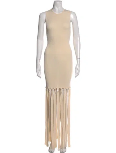 Pre-owned Simon Miller Crew Neck Long Dress In Neutral