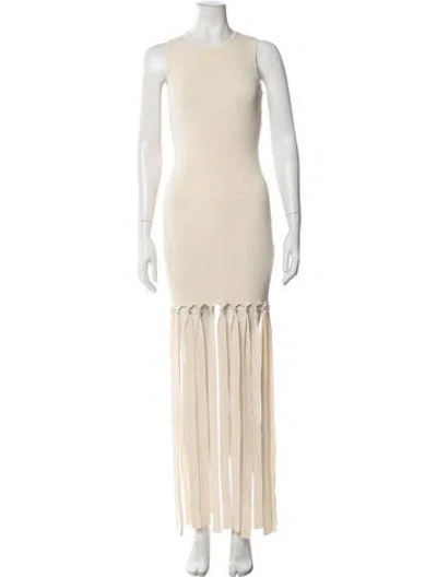 Pre-owned Simon Miller Crew Neck Long Dress In Neutrals