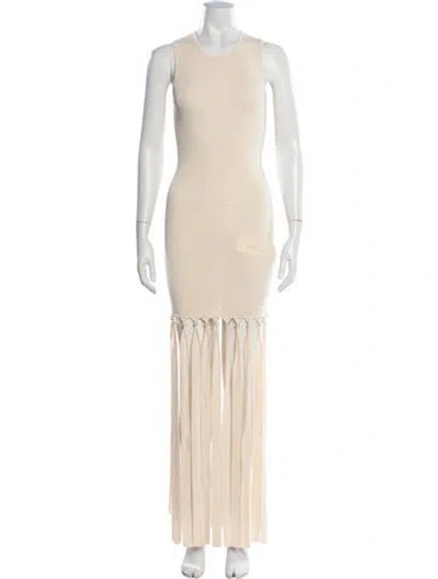 Pre-owned Simon Miller Crew Neck Long Dress In Neutrals