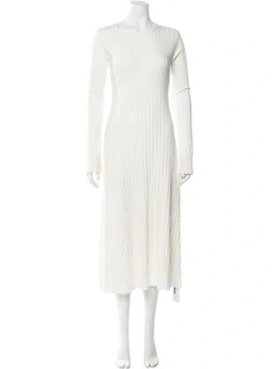 Pre-owned Simon Miller Crew Neck Long Dress In Neutrals