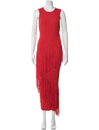 Pre-owned Simon Miller Crew Neck Long Dress In Orange