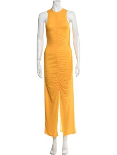 Pre-owned Simon Miller Crew Neck Long Dress In Orange