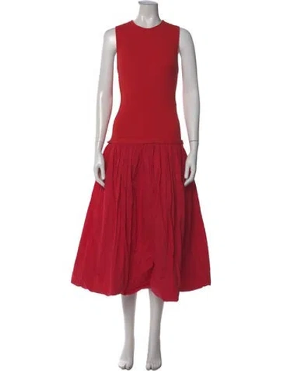 Pre-owned Simon Miller Crew Neck Long Dress In Red