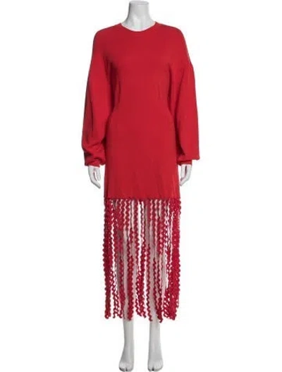 Pre-owned Simon Miller Crew Neck Long Dress In Red
