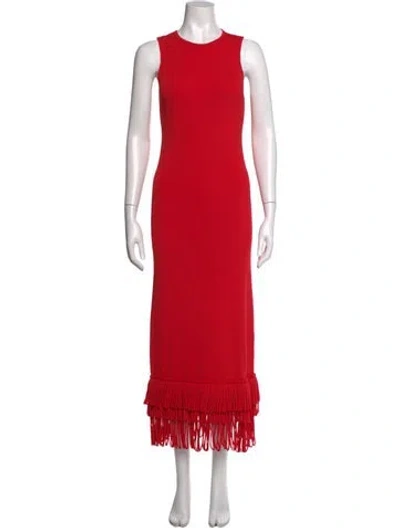 Pre-owned Simon Miller Crew Neck Long Dress In Red