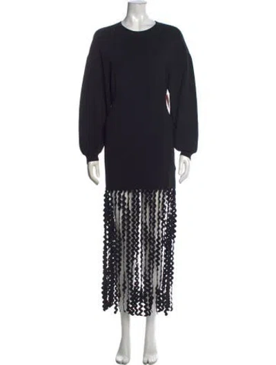 Pre-owned Simon Miller Crew Neck Long Dress W/ Tags In Black