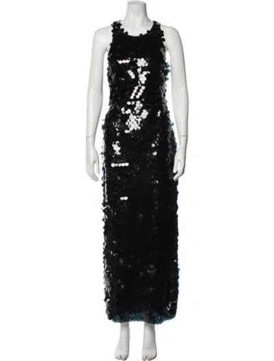 Pre-owned Simon Miller Crew Neck Long Dress W/ Tags In Black
