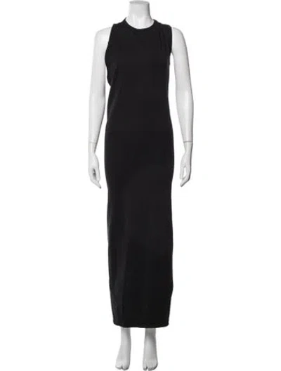 Pre-owned Simon Miller Crew Neck Long Dress W/ Tags In Black