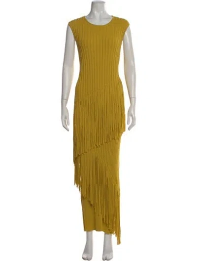 Pre-owned Simon Miller Crew Neck Long Dress W/ Tags In Green
