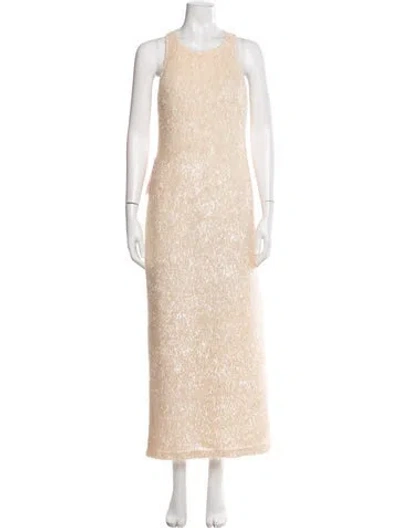 Pre-owned Simon Miller Crew Neck Long Dress W/ Tags In Neutral