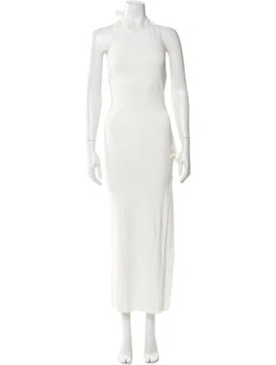 Pre-owned Simon Miller Crew Neck Long Dress W/ Tags In White