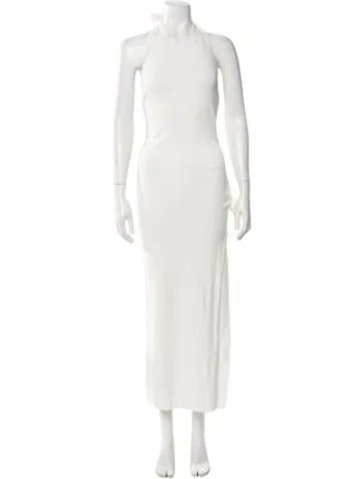 Pre-owned Simon Miller Crew Neck Long Dress W/ Tags In White