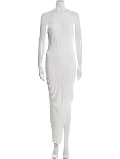 Pre-owned Simon Miller Crew Neck Long Dress In White