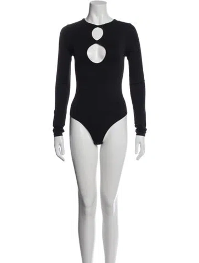 Pre-owned Simon Miller Crew Neck Long Sleeve Bodysuit W/ Tags In Black