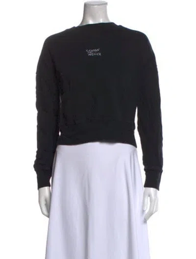 Pre-owned Simon Miller Crew Neck Long Sleeve Sweatshirt In Black