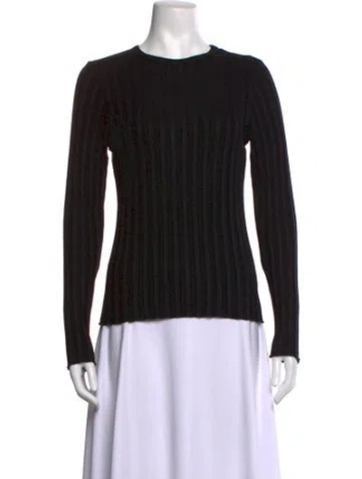 Pre-owned Simon Miller Crew Neck Long Sleeve Top In Black