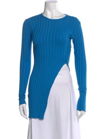 Pre-owned Simon Miller Crew Neck Long Sleeve Top In Blue