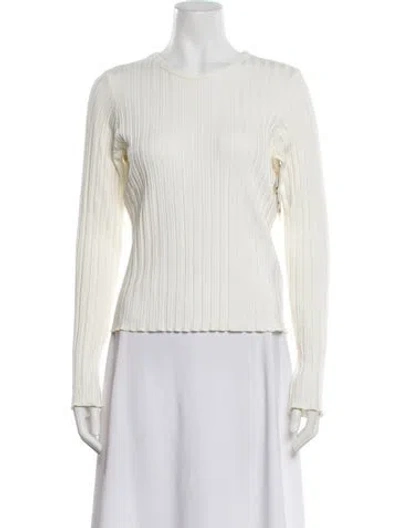 Pre-owned Simon Miller Crew Neck Long Sleeve Top In Neutral