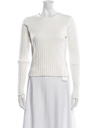 Pre-owned Simon Miller Crew Neck Long Sleeve Top In Neutral