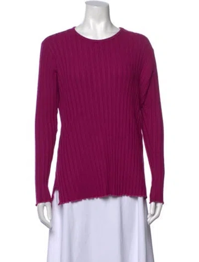 Pre-owned Simon Miller Crew Neck Long Sleeve Top In Pink