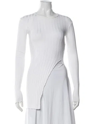 Pre-owned Simon Miller Crew Neck Long Sleeve Top In White