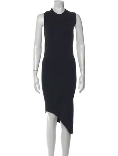 Pre-owned Simon Miller Crew Neck Midi Length Dress In Blue