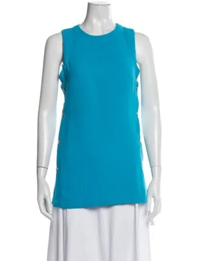 Pre-owned Simon Miller Crew Neck Midi Length Dress In Blue