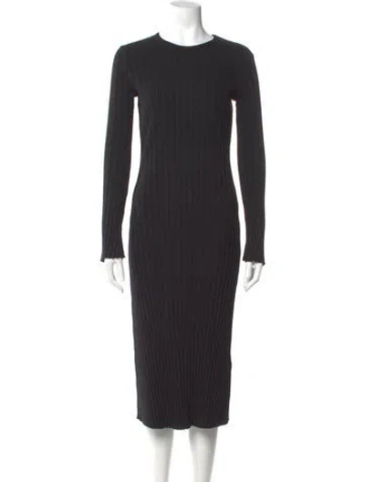 Pre-owned Simon Miller Crew Neck Midi Length Dress In Gray