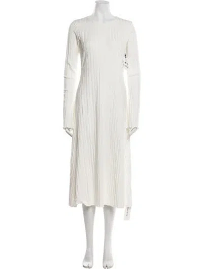 Pre-owned Simon Miller Crew Neck Midi Length Dress In Neutral