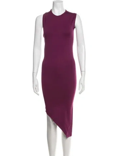 Pre-owned Simon Miller Crew Neck Midi Length Dress In Purple