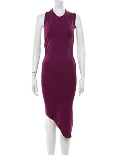Pre-owned Simon Miller Crew Neck Midi Length Dress In Purple