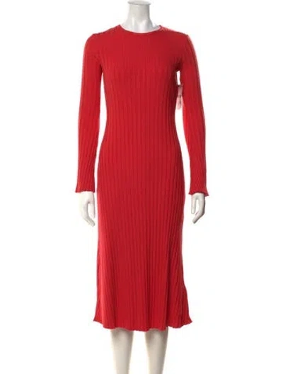 Pre-owned Simon Miller Crew Neck Midi Length Dress W/ Tags In Orange