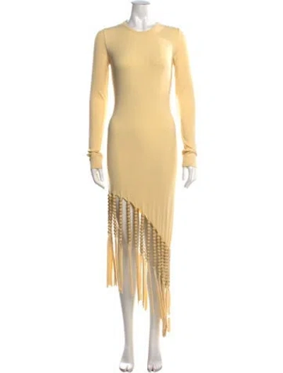 Pre-owned Simon Miller Crew Neck Midi Length Dress In Yellow
