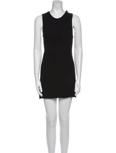 Pre-owned Simon Miller Crew Neck Mini Dress In Black