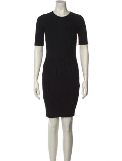 Pre-owned Simon Miller Crew Neck Mini Dress In Black