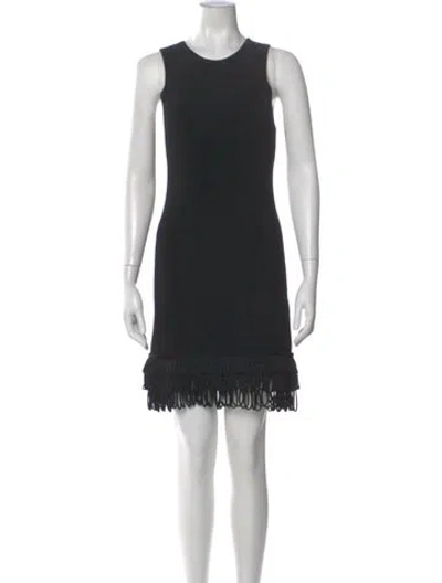 Pre-owned Simon Miller Crew Neck Mini Dress In Black
