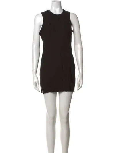 Pre-owned Simon Miller Crew Neck Mini Dress In Black