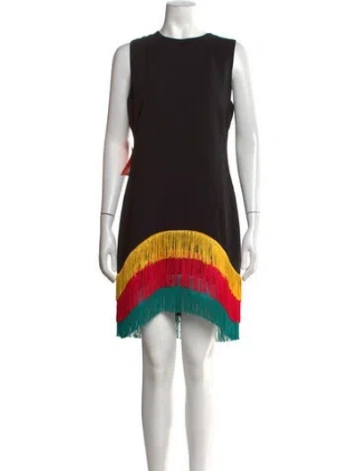 Pre-owned Simon Miller Crew Neck Mini Dress In Black