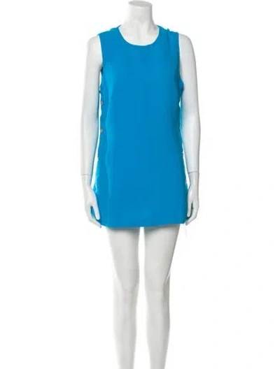Pre-owned Simon Miller Crew Neck Mini Dress In Blue