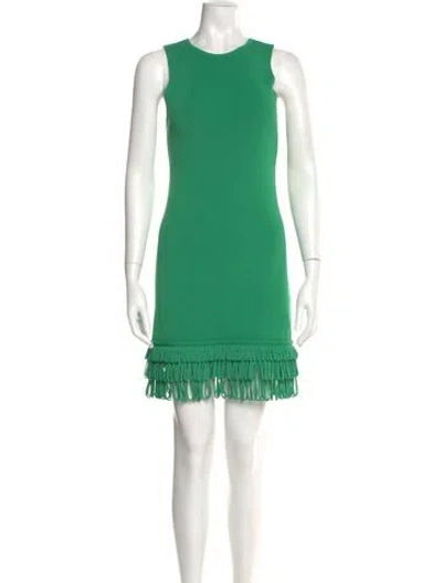 Pre-owned Simon Miller Crew Neck Mini Dress In Green