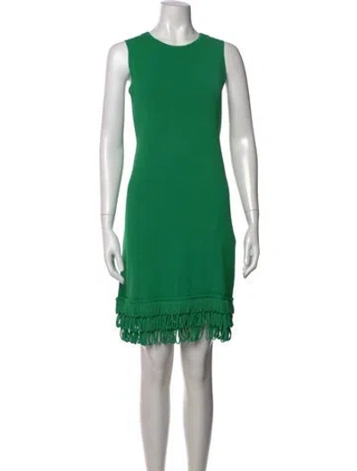 Pre-owned Simon Miller Crew Neck Mini Dress In Green