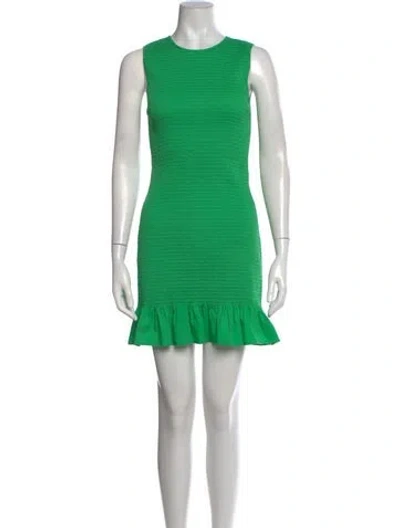 Pre-owned Simon Miller Crew Neck Mini Dress In Green