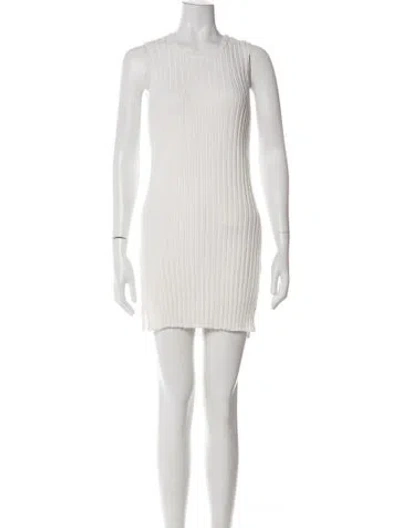 Pre-owned Simon Miller Crew Neck Mini Dress In Neutrals