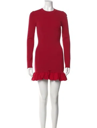 Pre-owned Simon Miller Crew Neck Mini Dress In Red