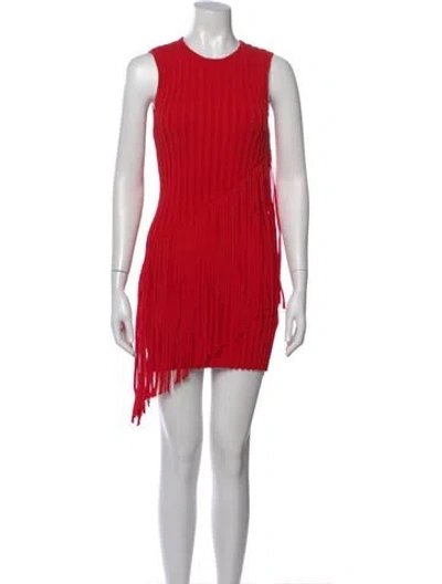 Pre-owned Simon Miller Crew Neck Mini Dress In Red