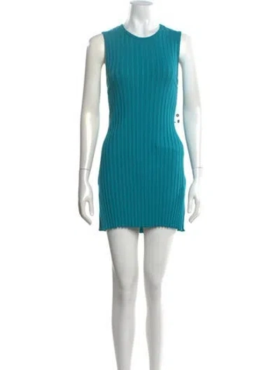 Pre-owned Simon Miller Crew Neck Mini Dress W/ Tags In Blue