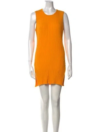 Pre-owned Simon Miller Crew Neck Mini Dress In Yellow