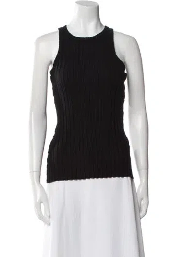 Pre-owned Simon Miller Crew Neck Sleeveless Top In Black