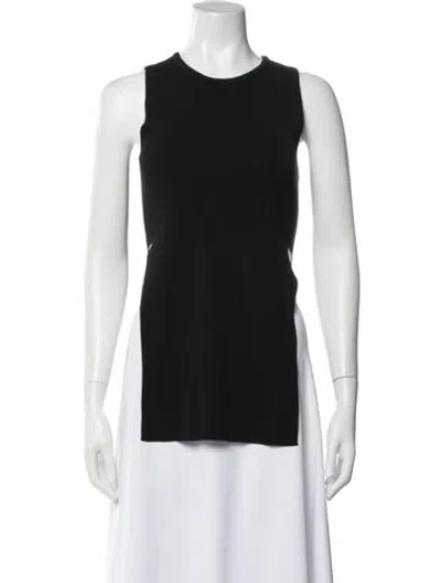 Pre-owned Simon Miller Crew Neck Sleeveless Top In Black